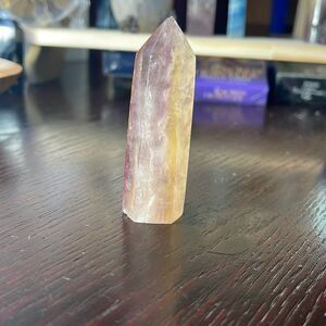 Candy Fluorite Tower Point Tip Damage yellow purple stripes